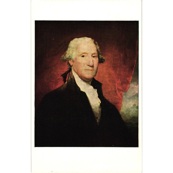 George Washington Portrait Postcard Printed In England Winterthur Museum - Picture 1 of 2